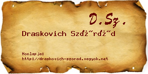 Draskovich Szórád névjegykártya